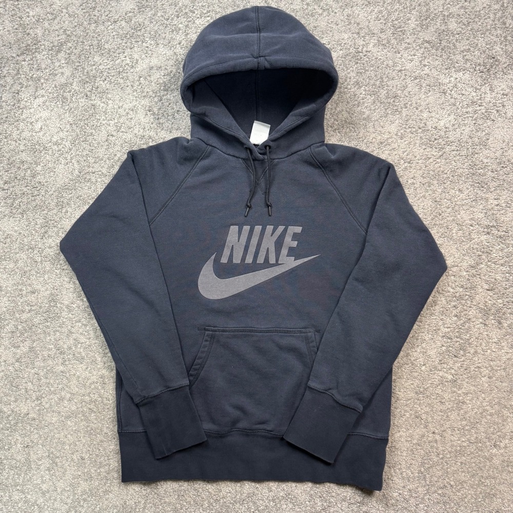 Nike Sportswear Y2K Pullover Hoodie Black Size XL Futura Logo Raglan Sweatshirt